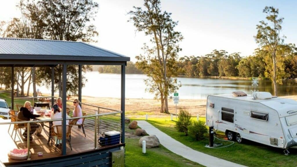 BIG4 Wallaga Lake Holiday Park, NSW - the view of Wallaga Lake from this big 4 location at BIG4 BIG4 Wallaga Lake Holiday Park